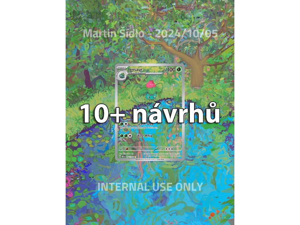 Ilustrace 15x20 série 151 pokémon